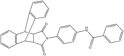 N-[4-(16,18-dioxo-17-azapentacyclo[6.6.5.0~2,7~.0~9,14~.0~15,19~]nonadeca-2,4,6,9,11,13-hexaen-17-yl)phenyl]benzamide 化学構造式