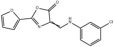 4-[(3-chloroanilino)methylene]-2-(2-furyl)-1,3-oxazol-5(4H)-one,471921-87-6,结构式