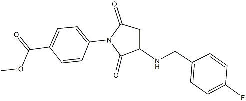 methyl 4-{3-[(4-fluorobenzyl)amino]-2,5-dioxo-1-pyrrolidinyl}benzoate 结构式