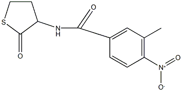 4-nitro-3-methyl-N-(2-oxotetrahydro-3-thienyl)benzamide 结构式