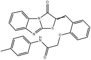 N-(4-methylphenyl)-2-{2-[(3-oxo[1,3]thiazolo[3,2-a]benzimidazol-2(3H)-ylidene)methyl]phenoxy}acetamide Structure