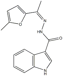 N'-[1-(5-methyl-2-furyl)ethylidene]-1H-indole-3-carbohydrazide,473239-92-8,结构式