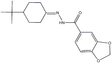 N'-(4-tert-butylcyclohexylidene)-1,3-benzodioxole-5-carbohydrazide Struktur