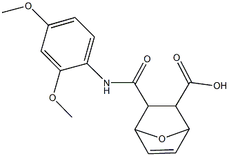 3-[(2,4-dimethoxyanilino)carbonyl]-7-oxabicyclo[2.2.1]hept-5-ene-2-carboxylic acid Struktur