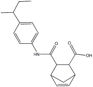 3-[(4-sec-butylanilino)carbonyl]bicyclo[2.2.1]hept-5-ene-2-carboxylic acid Structure