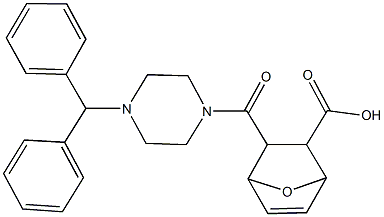 3-[(4-benzhydryl-1-piperazinyl)carbonyl]-7-oxabicyclo[2.2.1]hept-5-ene-2-carboxylic acid|