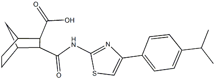 3-({[4-(4-isopropylphenyl)-1,3-thiazol-2-yl]amino}carbonyl)bicyclo[2.2.1]heptane-2-carboxylic acid|