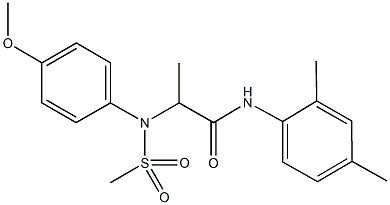 N-(2,4-dimethylphenyl)-2-[4-methoxy(methylsulfonyl)anilino]propanamide Structure