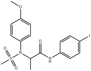 N-(4-iodophenyl)-2-[4-methoxy(methylsulfonyl)anilino]propanamide Structure