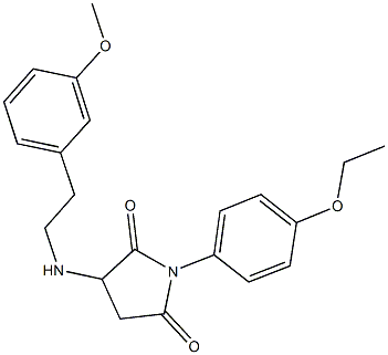 1-(4-ethoxyphenyl)-3-{[2-(3-methoxyphenyl)ethyl]amino}-2,5-pyrrolidinedione Struktur