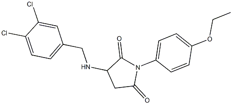 3-[(3,4-dichlorobenzyl)amino]-1-(4-ethoxyphenyl)-2,5-pyrrolidinedione Structure