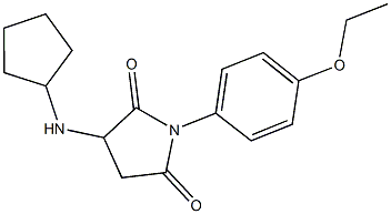 3-(cyclopentylamino)-1-(4-ethoxyphenyl)-2,5-pyrrolidinedione 结构式