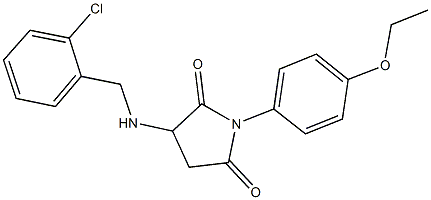 3-[(2-chlorobenzyl)amino]-1-(4-ethoxyphenyl)-2,5-pyrrolidinedione,473703-10-5,结构式