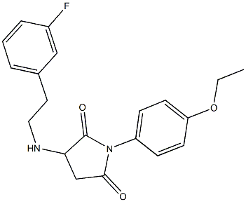 1-(4-ethoxyphenyl)-3-{[2-(3-fluorophenyl)ethyl]amino}-2,5-pyrrolidinedione 结构式