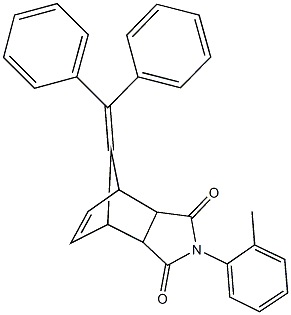 10-(diphenylmethylene)-4-(2-methylphenyl)-4-azatricyclo[5.2.1.0~2,6~]dec-8-ene-3,5-dione,473797-44-3,结构式