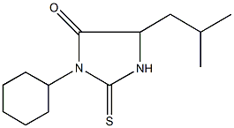 3-cyclohexyl-5-isobutyl-2-thioxoimidazolidin-4-one 化学構造式