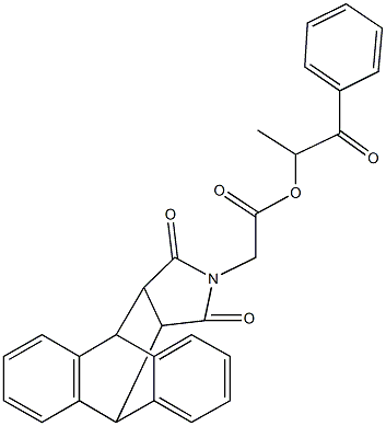 473800-66-7 1-methyl-2-oxo-2-phenylethyl (16,18-dioxo-17-azapentacyclo[6.6.5.0~2,7~.0~9,14~.0~15,19~]nonadeca-2,4,6,9,11,13-hexaen-17-yl)acetate