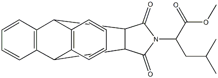 methyl 2-(16,18-dioxo-17-azapentacyclo[6.6.5.0~2,7~.0~9,14~.0~15,19~]nonadeca-2,4,6,9,11,13-hexaen-17-yl)-4-methylpentanoate 化学構造式