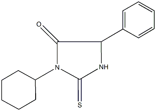 3-cyclohexyl-5-phenyl-2-thioxo-4-imidazolidinone Struktur