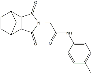 2-(3,5-dioxo-4-azatricyclo[5.2.1.0~2,6~]dec-4-yl)-N-(4-methylphenyl)acetamide 化学構造式