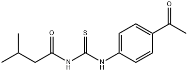 N-(4-acetylphenyl)-N'-(3-methylbutanoyl)thiourea Structure