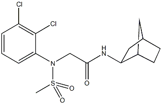 N-bicyclo[2.2.1]hept-2-yl-2-[2,3-dichloro(methylsulfonyl)anilino]acetamide Structure