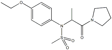 N-(4-ethoxyphenyl)-N-[1-methyl-2-oxo-2-(1-pyrrolidinyl)ethyl]methanesulfonamide Structure