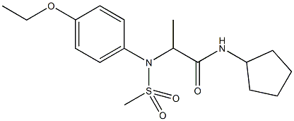 N-cyclopentyl-2-[4-ethoxy(methylsulfonyl)anilino]propanamide Struktur