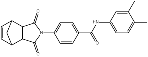 N-(3,4-dimethylphenyl)-4-(3,5-dioxo-4-azatricyclo[5.2.1.0~2,6~]dec-8-en-4-yl)benzamide Structure