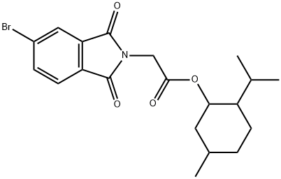 2-isopropyl-5-methylcyclohexyl (5-bromo-1,3-dioxo-1,3-dihydro-2H-isoindol-2-yl)acetate Structure