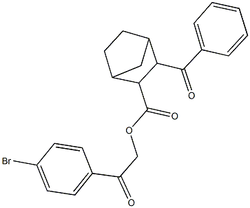 2-(4-bromophenyl)-2-oxoethyl 3-benzoylbicyclo[2.2.1]heptane-2-carboxylate Structure