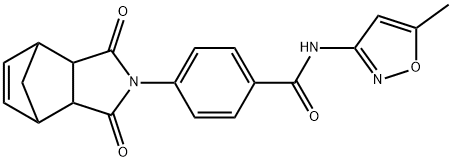 4-(3,5-dioxo-4-azatricyclo[5.2.1.0~2,6~]dec-8-en-4-yl)-N-(5-methyl-3-isoxazolyl)benzamide|