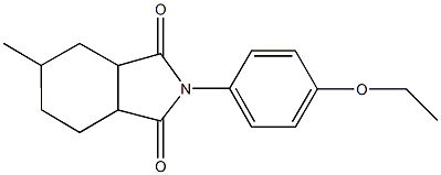 2-(4-ethoxyphenyl)-5-methylhexahydro-1H-isoindole-1,3(2H)-dione 化学構造式