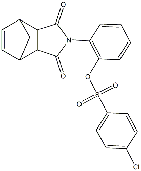 2-(3,5-dioxo-4-azatricyclo[5.2.1.0~2,6~]dec-8-en-4-yl)phenyl 4-chlorobenzenesulfonate,474377-29-2,结构式