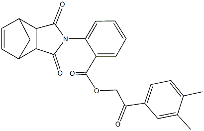 474377-30-5 2-(3,4-dimethylphenyl)-2-oxoethyl 2-(3,5-dioxo-4-azatricyclo[5.2.1.0~2,6~]dec-8-en-4-yl)benzoate