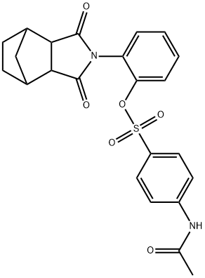 2-(3,5-dioxo-4-azatricyclo[5.2.1.0~2,6~]dec-4-yl)phenyl 4-(acetylamino)benzenesulfonate Struktur