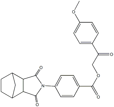 2-(4-methoxyphenyl)-2-oxoethyl 4-(3,5-dioxo-4-azatricyclo[5.2.1.0~2,6~]dec-4-yl)benzoate,474377-38-3,结构式