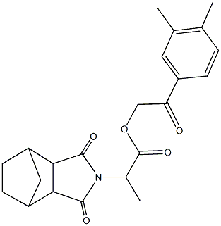 2-(3,4-dimethylphenyl)-2-oxoethyl 2-(3,5-dioxo-4-azatricyclo[5.2.1.0~2,6~]dec-4-yl)propanoate Structure