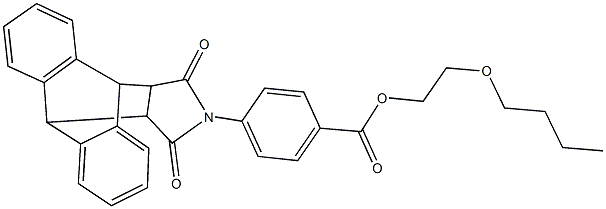 2-butoxyethyl 4-(16,18-dioxo-17-azapentacyclo[6.6.5.0~2,7~.0~9,14~.0~15,19~]nonadeca-2,4,6,9,11,13-hexaen-17-yl)benzoate,474377-60-1,结构式