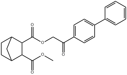 2-(2-[1,1'-biphenyl]-4-yl-2-oxoethyl) 3-methyl bicyclo[2.2.1]heptane-2,3-dicarboxylate Structure