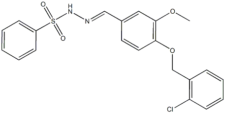 N'-{4-[(2-chlorobenzyl)oxy]-3-methoxybenzylidene}benzenesulfonohydrazide Structure
