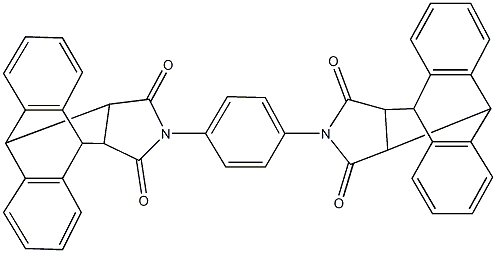 17-[4-(16,18-dioxo-17-azapentacyclo[6.6.5.0~2,7~.0~9,14~.0~15,19~]nonadeca-2,4,6,9,11,13-hexaen-17-yl)phenyl]-17-azapentacyclo[6.6.5.0~2,7~.0~9,14~.0~15,19~]nonadeca-2,4,6,9,11,13-hexaene-16,18-dione Structure