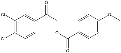 2-(3,4-dichlorophenyl)-2-oxoethyl 4-methoxybenzoate 化学構造式