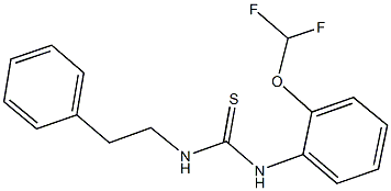 N-[2-(difluoromethoxy)phenyl]-N'-(2-phenylethyl)thiourea 结构式