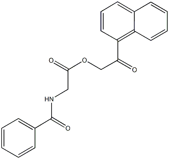 2-(1-naphthyl)-2-oxoethyl (benzoylamino)acetate Structure