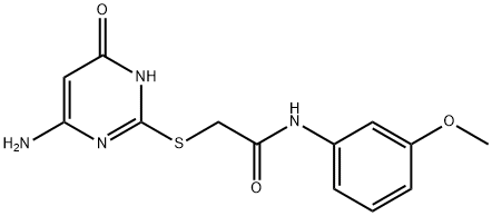 475048-05-6 2-[(6-amino-4-oxo-1,4-dihydro-2-pyrimidinyl)sulfanyl]-N-(3-methoxyphenyl)acetamide