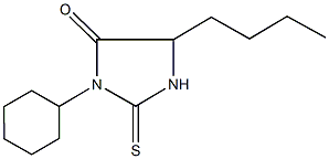 5-butyl-3-cyclohexyl-2-thioxoimidazolidin-4-one 结构式