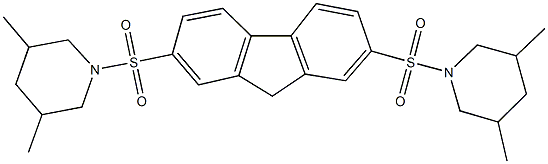 1-({7-[(3,5-dimethyl-1-piperidinyl)sulfonyl]-9H-fluoren-2-yl}sulfonyl)-3,5-dimethylpiperidine Structure