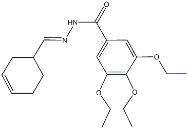 N'-(3-cyclohexen-1-ylmethylene)-3,4,5-triethoxybenzohydrazide Struktur