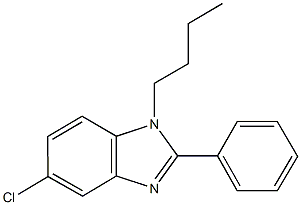 1-butyl-5-chloro-2-phenyl-1H-benzimidazole 结构式